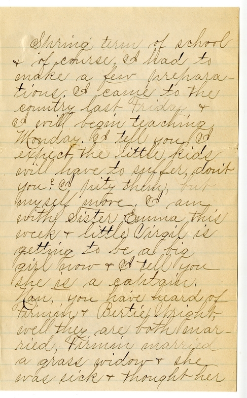 Letter from Mary Martha Truman to Nancy Bentley