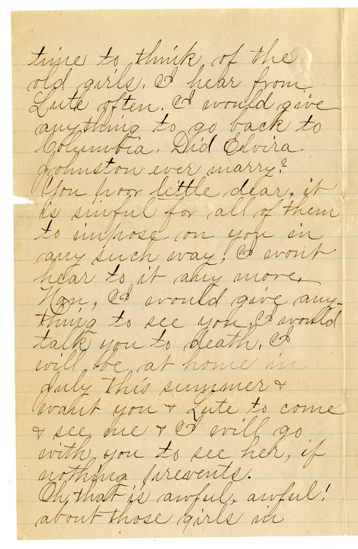 Letter from Mary Martha Truman to Nancy Bentley