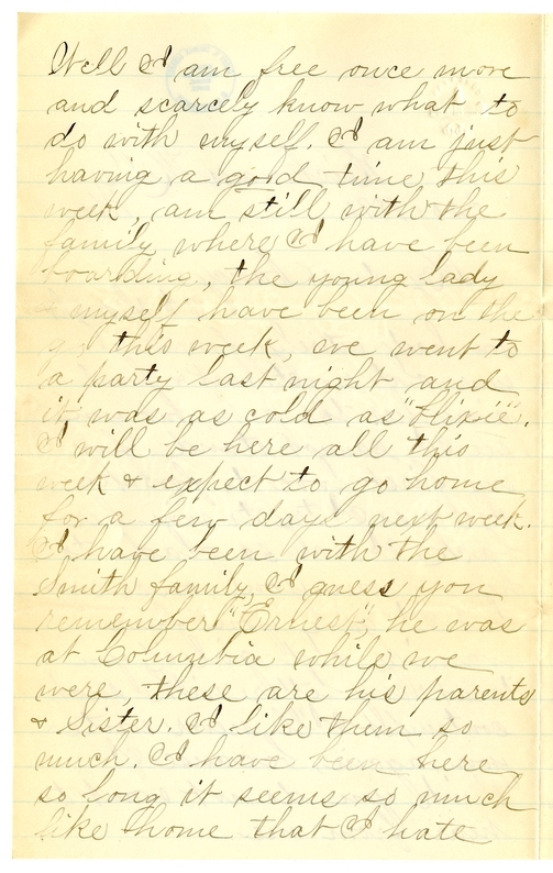 Letter from Mary Martha Truman to Nancy Bentley