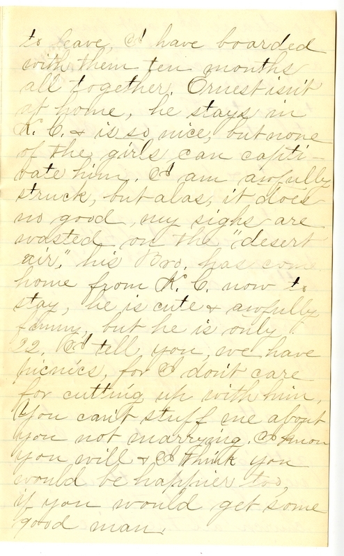 Letter from Mary Martha Truman to Nancy Bentley