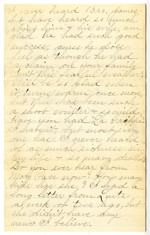 Letter from Mary Martha Truman to Nancy Bentley