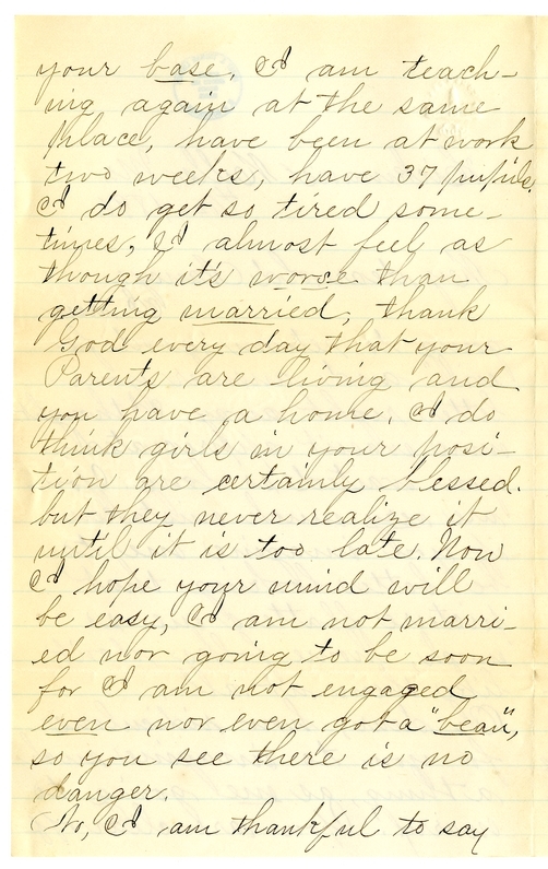 Letter from Mary Martha Truman to Nancy Bentley