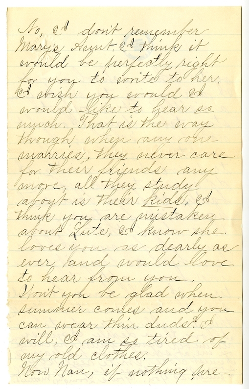 Letter from Mary Martha Truman to Nancy Bentley