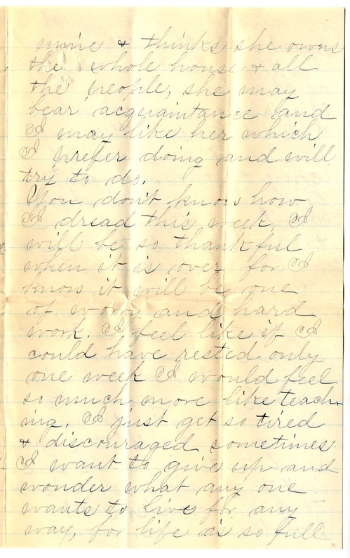 Letter from Mary Martha Truman to Nancy Bentley