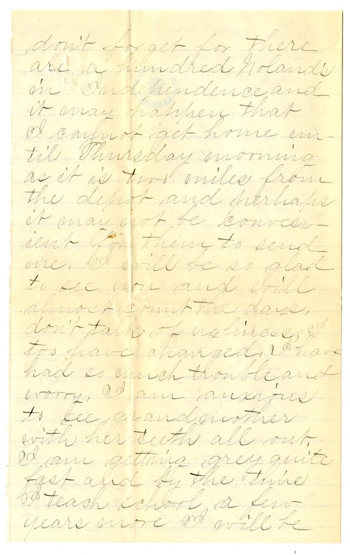 Letter from Mary Martha Truman to Nancy Bentley