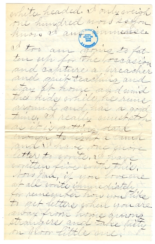 Letter from Mary Martha Truman to Nancy Bentley