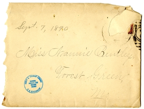 Letter from Mary Martha Truman to Nancy Bentley