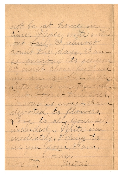 Letter from Mary Martha Truman to Nancy Bentley