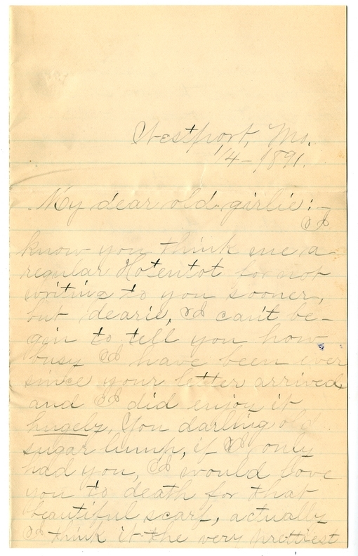 Letter from Mary Martha Truman to Nancy Bentley