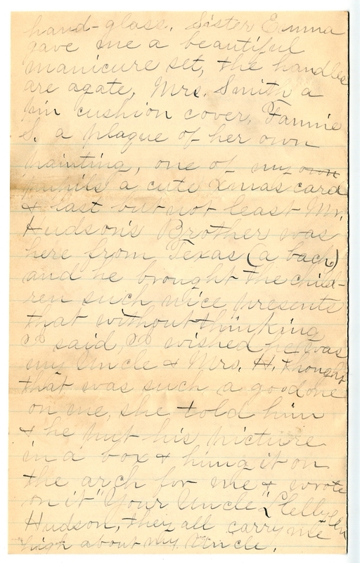 Letter from Mary Martha Truman to Nancy Bentley