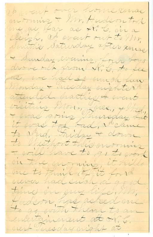 Letter from Mary Martha Truman to Nancy Bentley