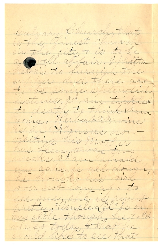 Letter from Mary Martha Truman to Nancy Bentley