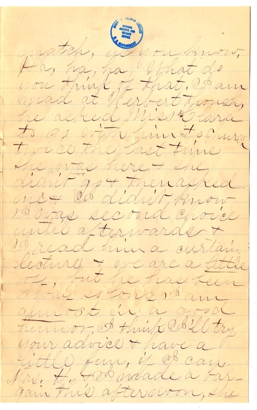 Letter from Mary Martha Truman to Nancy Bentley