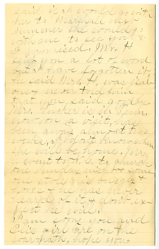 Letter from Mary Martha Truman to Nancy Bentley