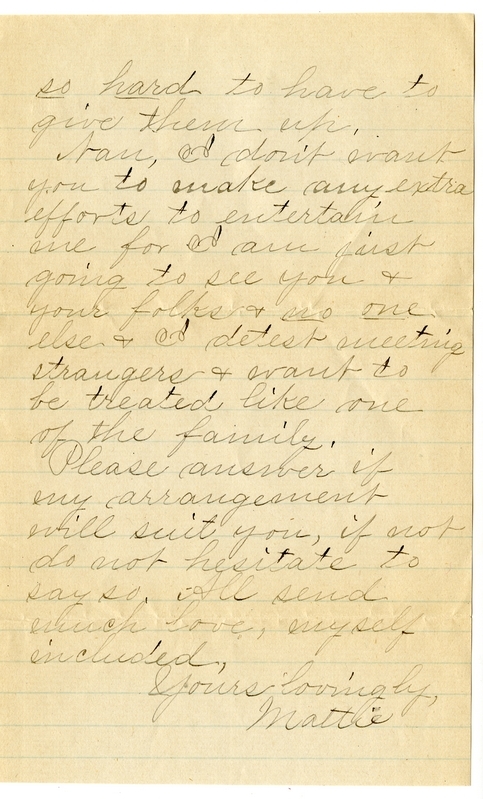 Letter from Mary Martha Truman to Nancy Bentley