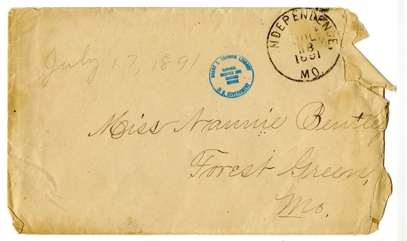 Letter from Mary Martha Truman to Nancy Bentley