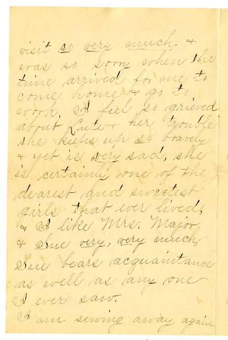 Letter from Mary Martha Truman to Nancy Bentley