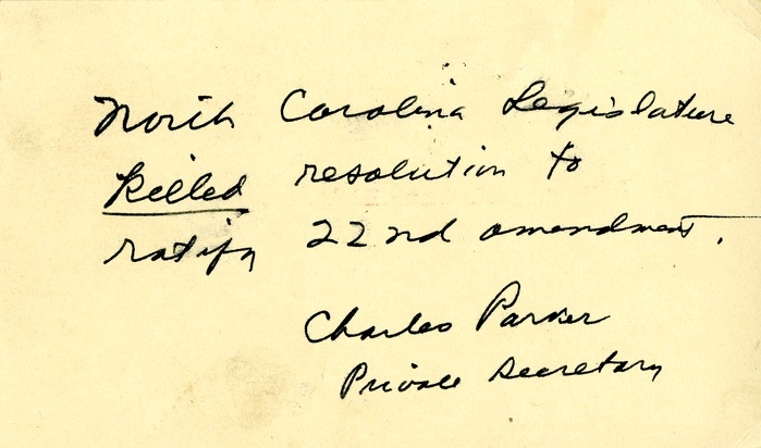 Postcard from Charles Parner to Daniel F. Clancy