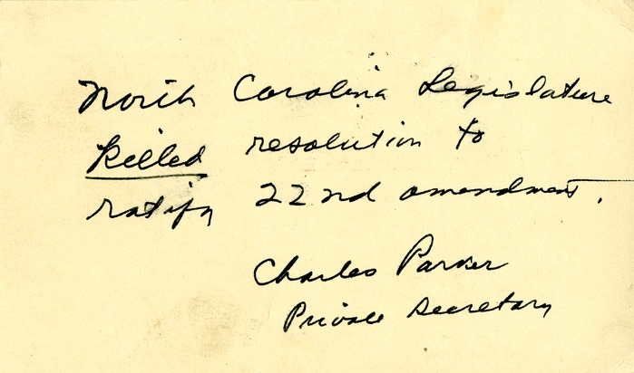 Postcard from Charles Parner to Daniel F. Clancy