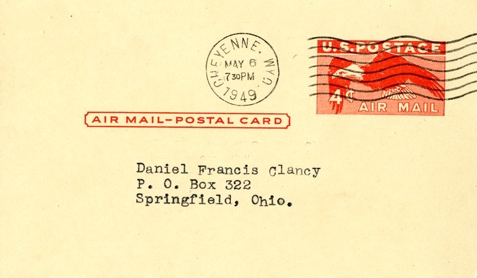 Postcard from Henry W. Lloyd to Daniel F. Clancy