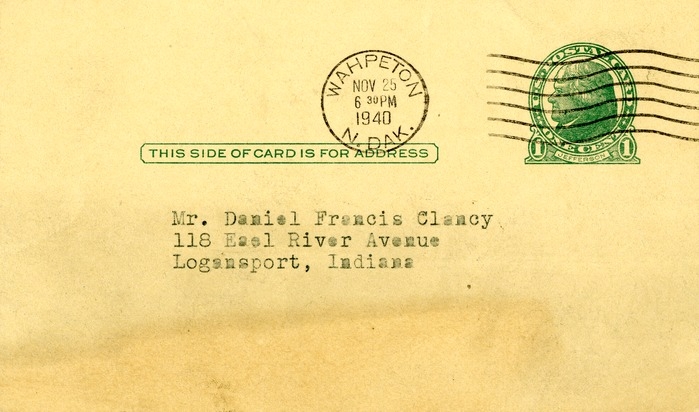 Letter from Mildred Oelke to Daniel F. Clancy