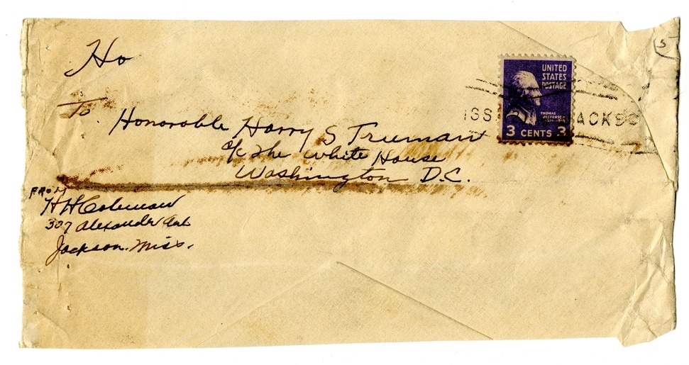 Letter from Matthew J. Connelly to H. H. Coleman with Attached Clipping