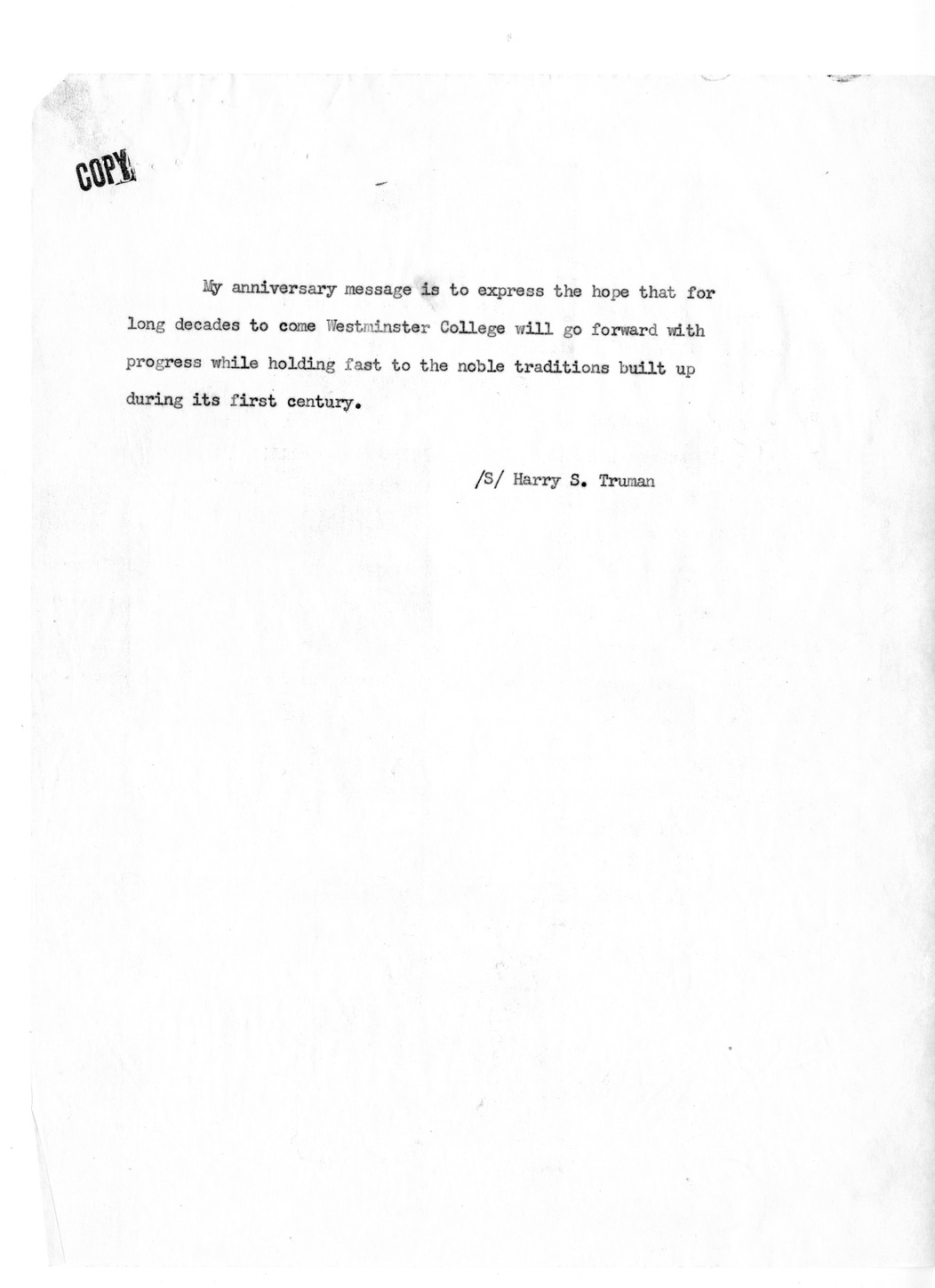 Correspondence Between William W. Hall and President Harry S. Truman, with Related Material