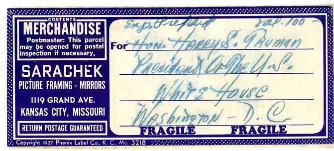 Correspondence Between President Harry S. Truman and Arthur C. Wahlstedt