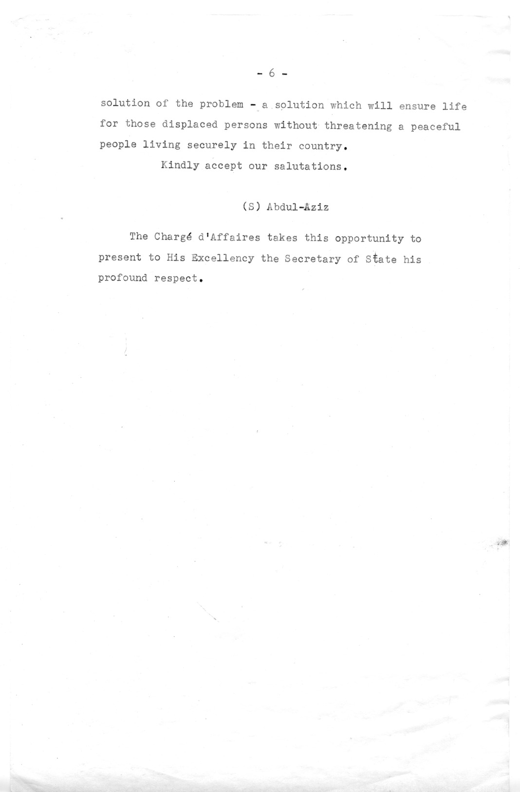 Correspondence Between President Harry S. Truman and King Ibn Saud of Saudi Arabia