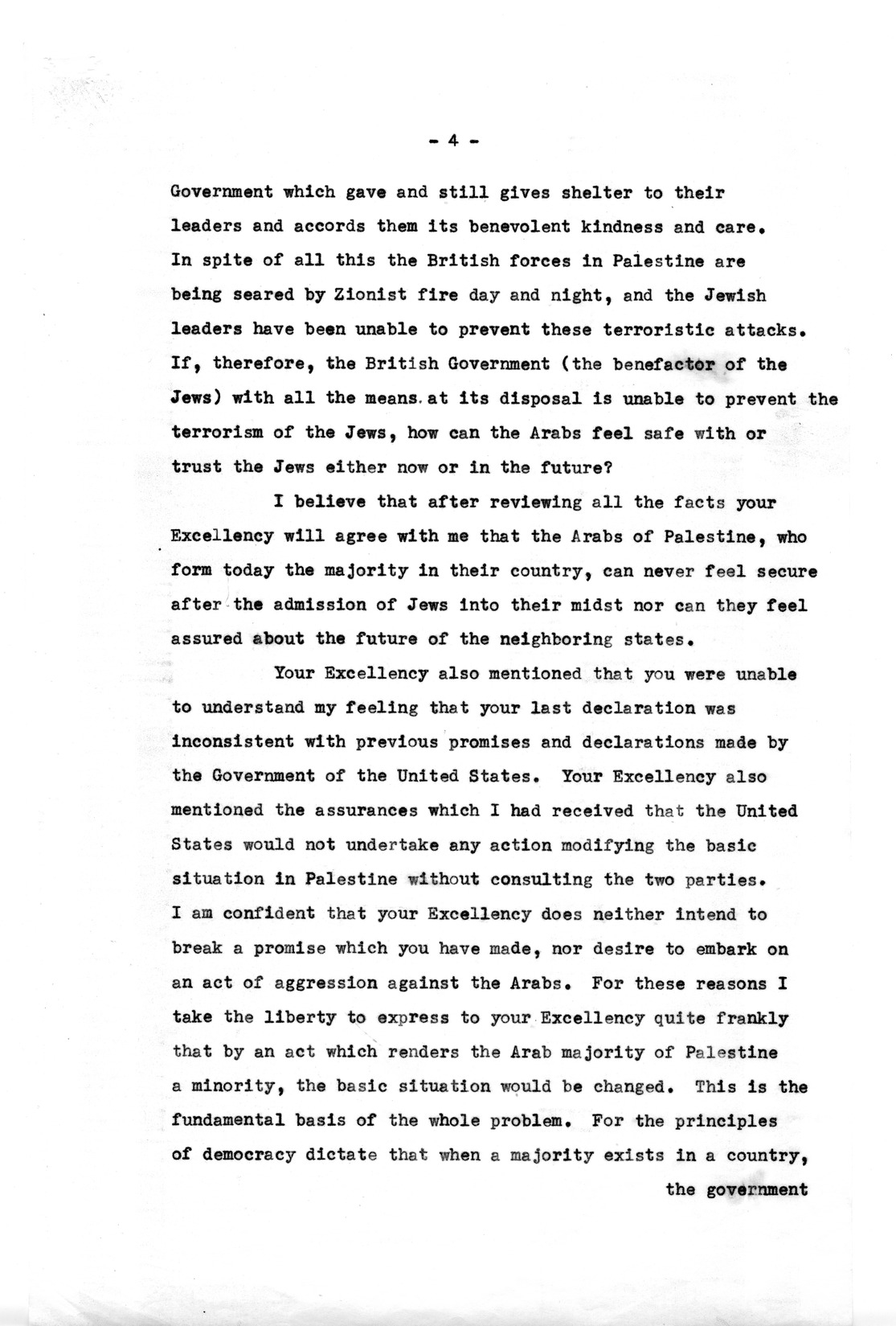 Correspondence Between President Harry S. Truman and King Ibn Saud of Saudi Arabia