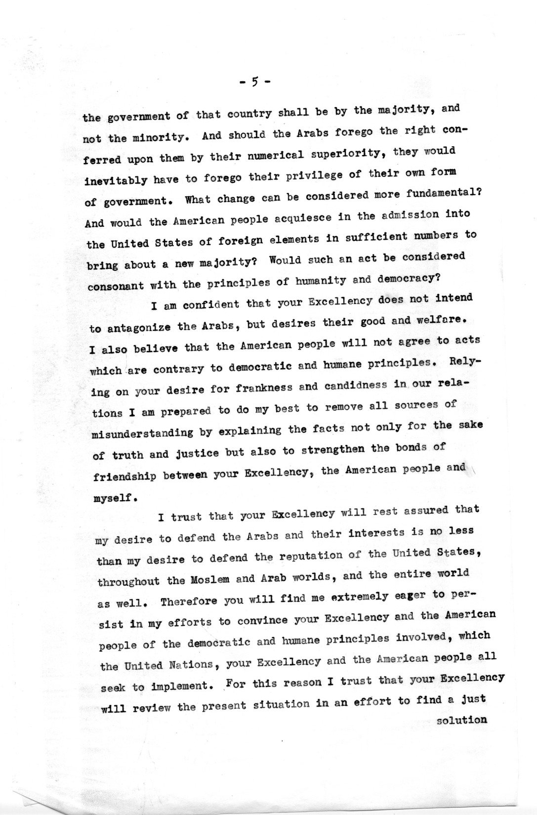 Correspondence Between President Harry S. Truman and King Ibn Saud of Saudi Arabia