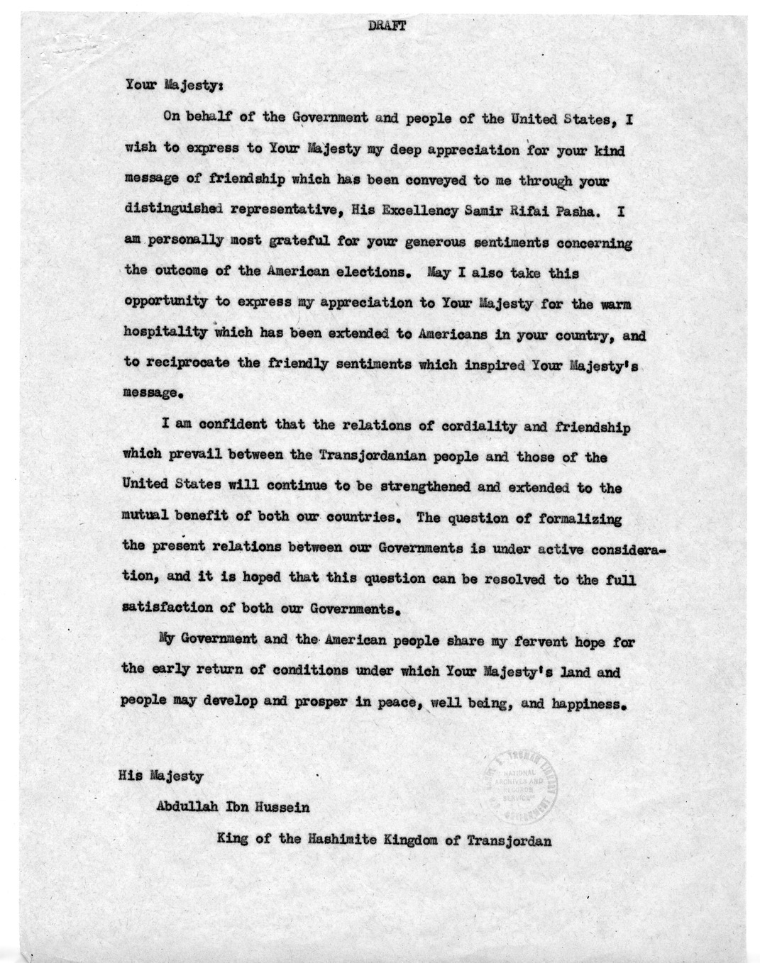 Correspondence Betweeen Secretary of Defense James Forrestal and President Harry S. Truman, with Attachments and Related Material