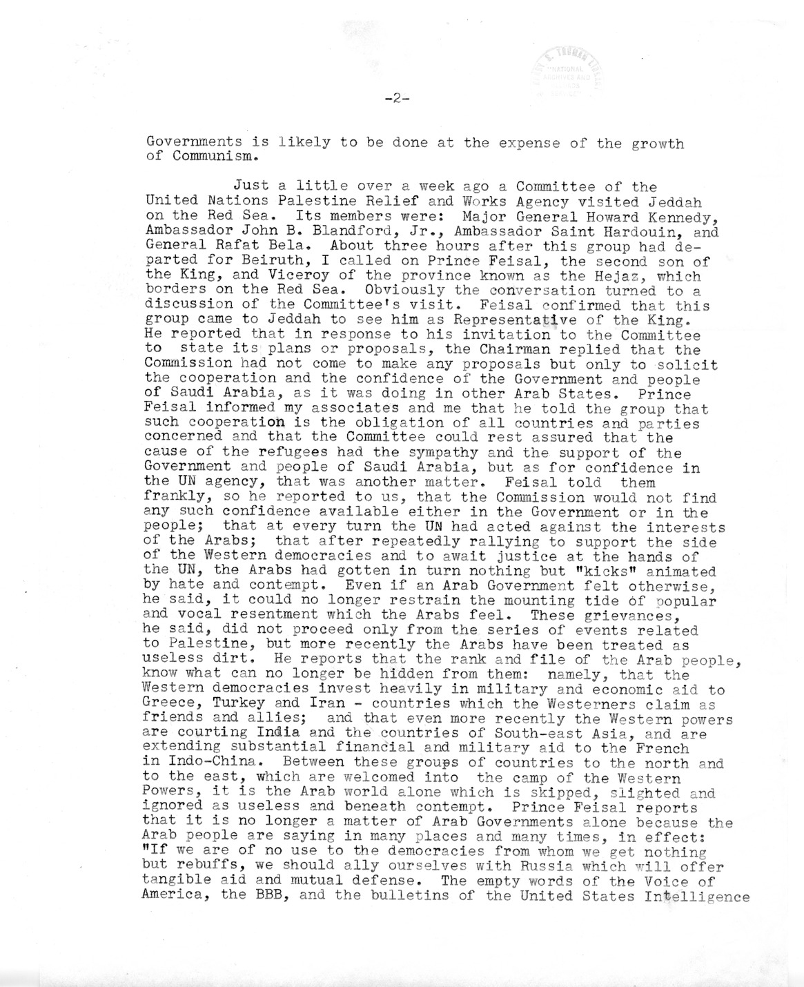 Letter from Kenneth Royall to President  Harry S. Truman, with Attachements