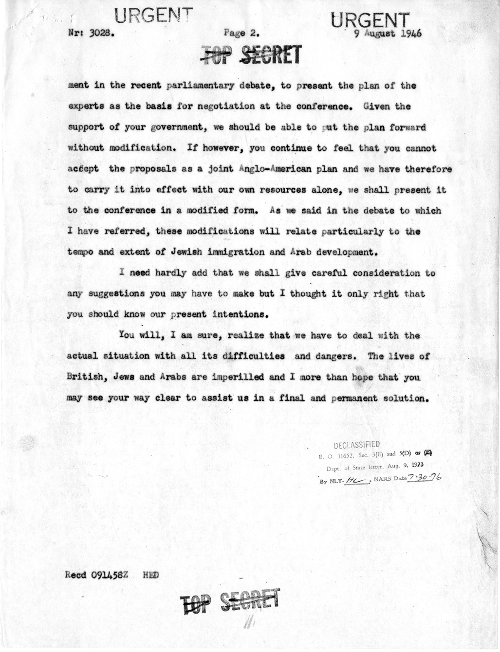 Correspondence Between President Harry S. Truman and Prime Minister Clement Attlee