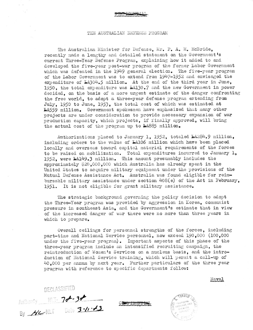Memorandum for the President from Dean Acheson with attachments