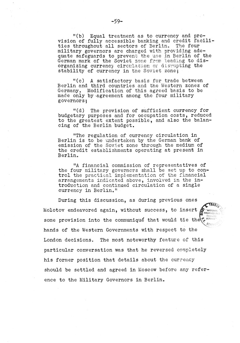 Memorandum from Eben Ayers to President Harry S. Truman, with Attached Report, The Berlin Crisis: Report of the Moscow Discussions, 1948