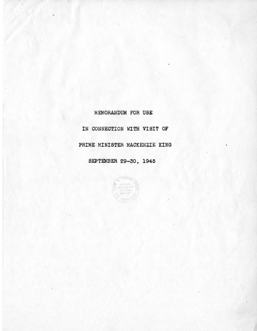 Memorandum from Dean Acheson to President Harry S. Truman, with Attachment