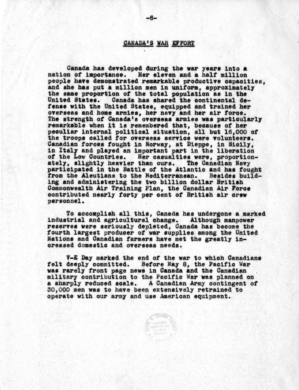 Memorandum from Dean Acheson to President Harry S. Truman, with Attached Memorandum