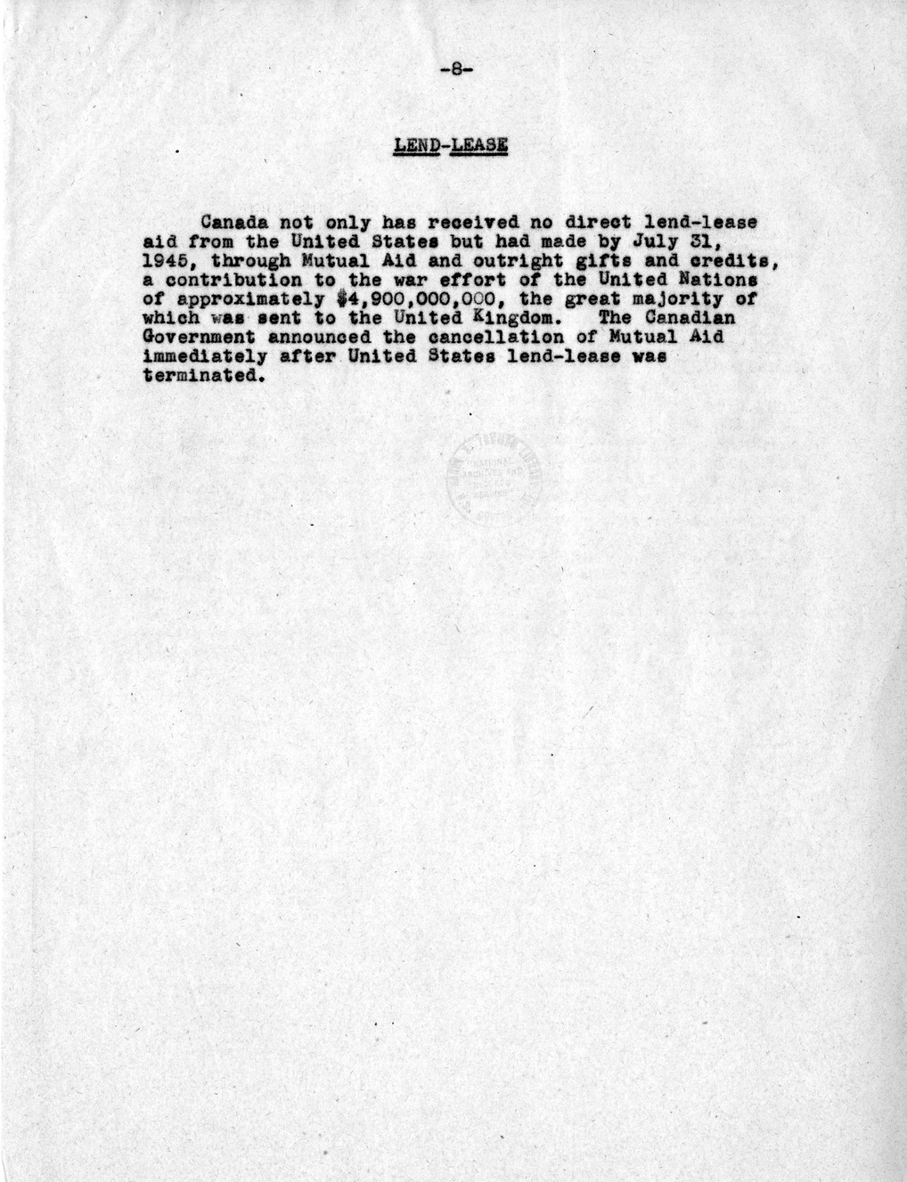 Memorandum from Dean Acheson to President Harry S. Truman, with Attached Memorandum