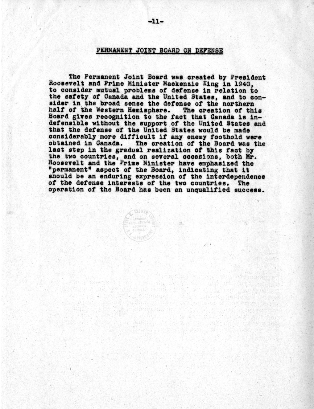 Memorandum from Dean Acheson to President Harry S. Truman, with Attached Memorandum