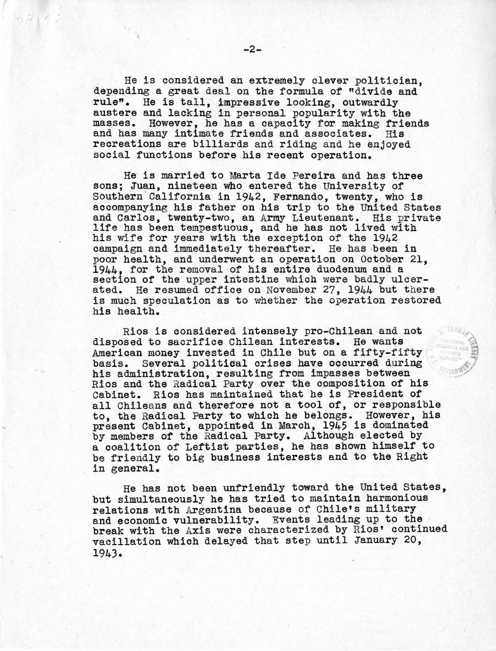 Memorandum from George Summerlin to Matthew Connelly, wiht Attachment
