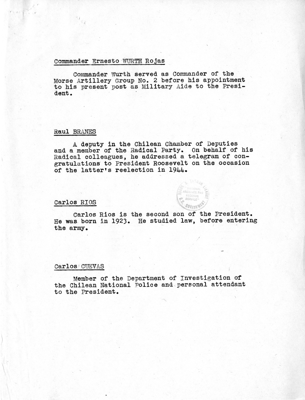 Memorandum from George Summerlin to Matthew Connelly, wiht Attachment