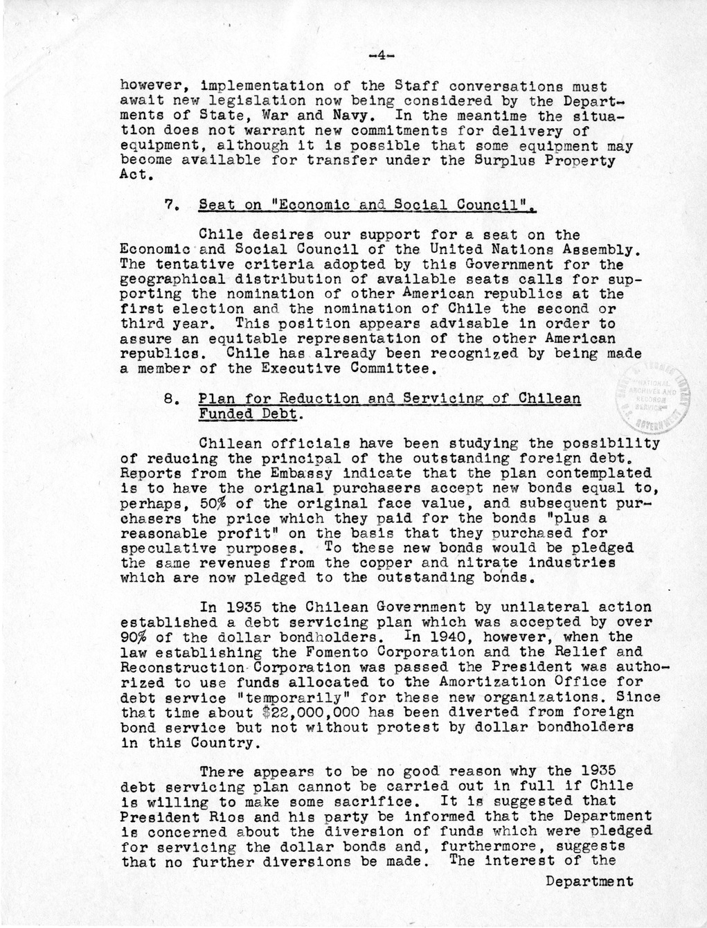 Memorandum from Secretary of State James Byrnes to President Harry S. Truman