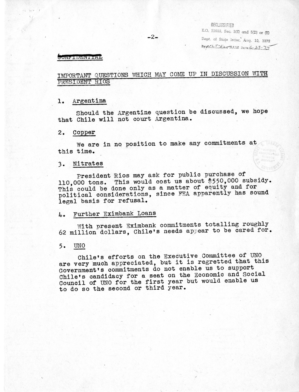 Memorandum from Secretary of States James Byrnes to President Harry S. Truman, with Attachment from Claude Bowers