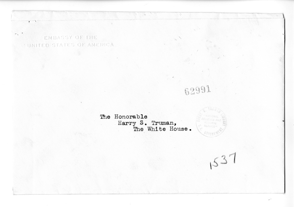 Correspondence Between President Harry S. Truman and Ambassador Claude Bowers, with Attachments