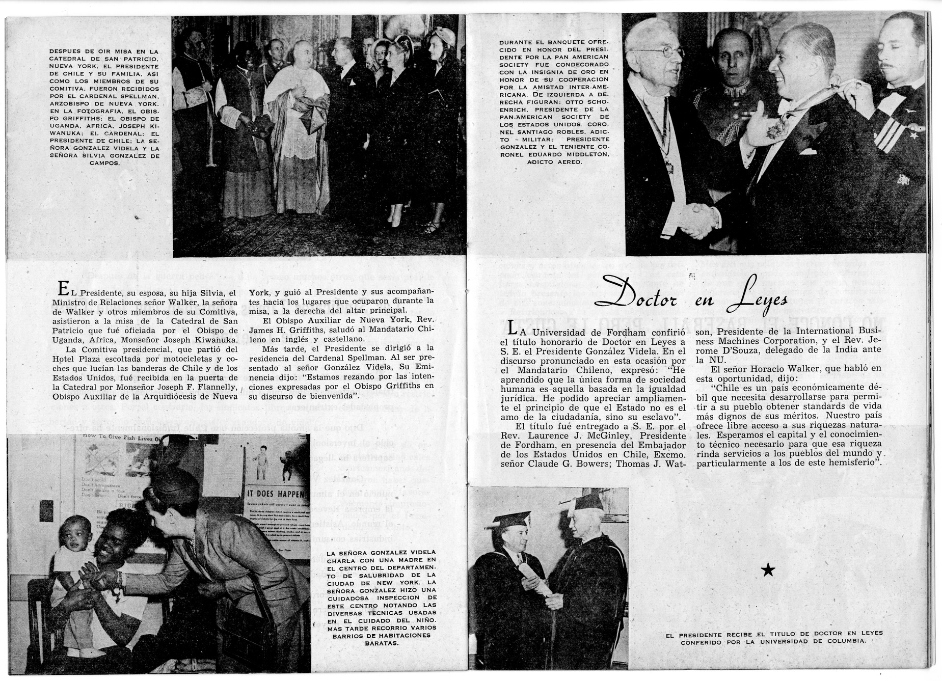 Pamphlet of the Visit to the United States of President Gabriel Gonzalez Videla of Chile