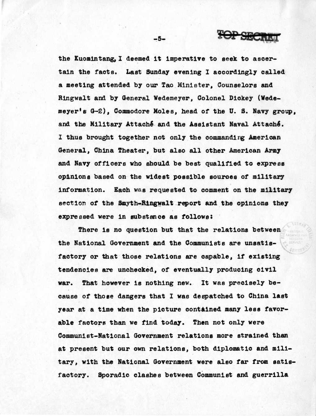 Memorandum from Joseph Grew to President Harry S. Truman, with Attachments
