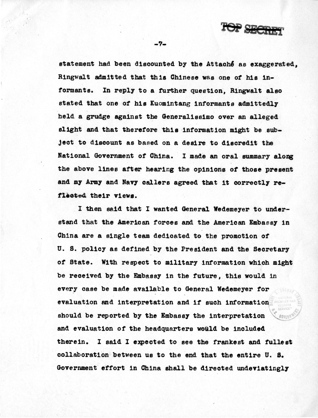 Memorandum from Joseph Grew to President Harry S. Truman, with Attachments