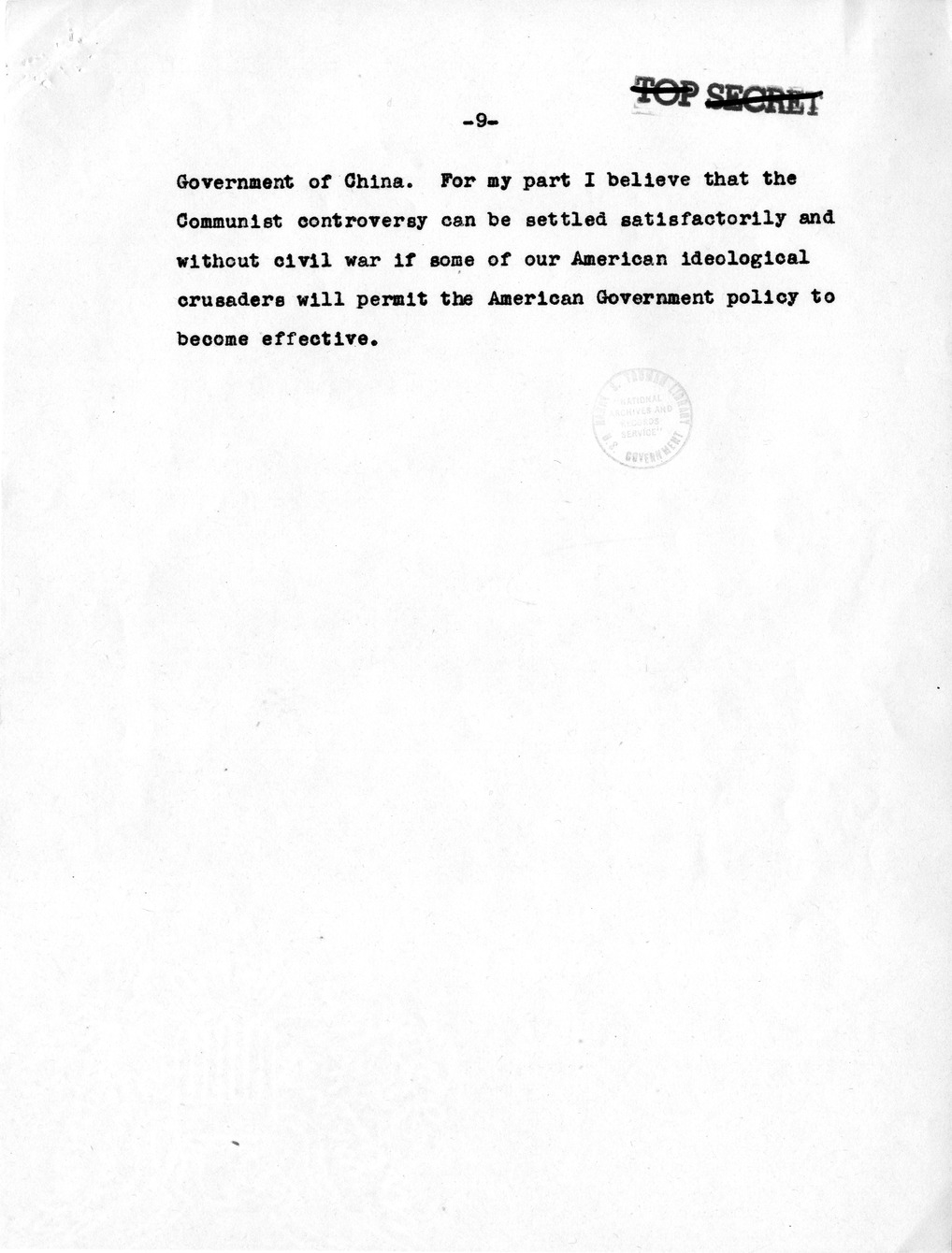 Memorandum from Joseph Grew to President Harry S. Truman, with Attachments