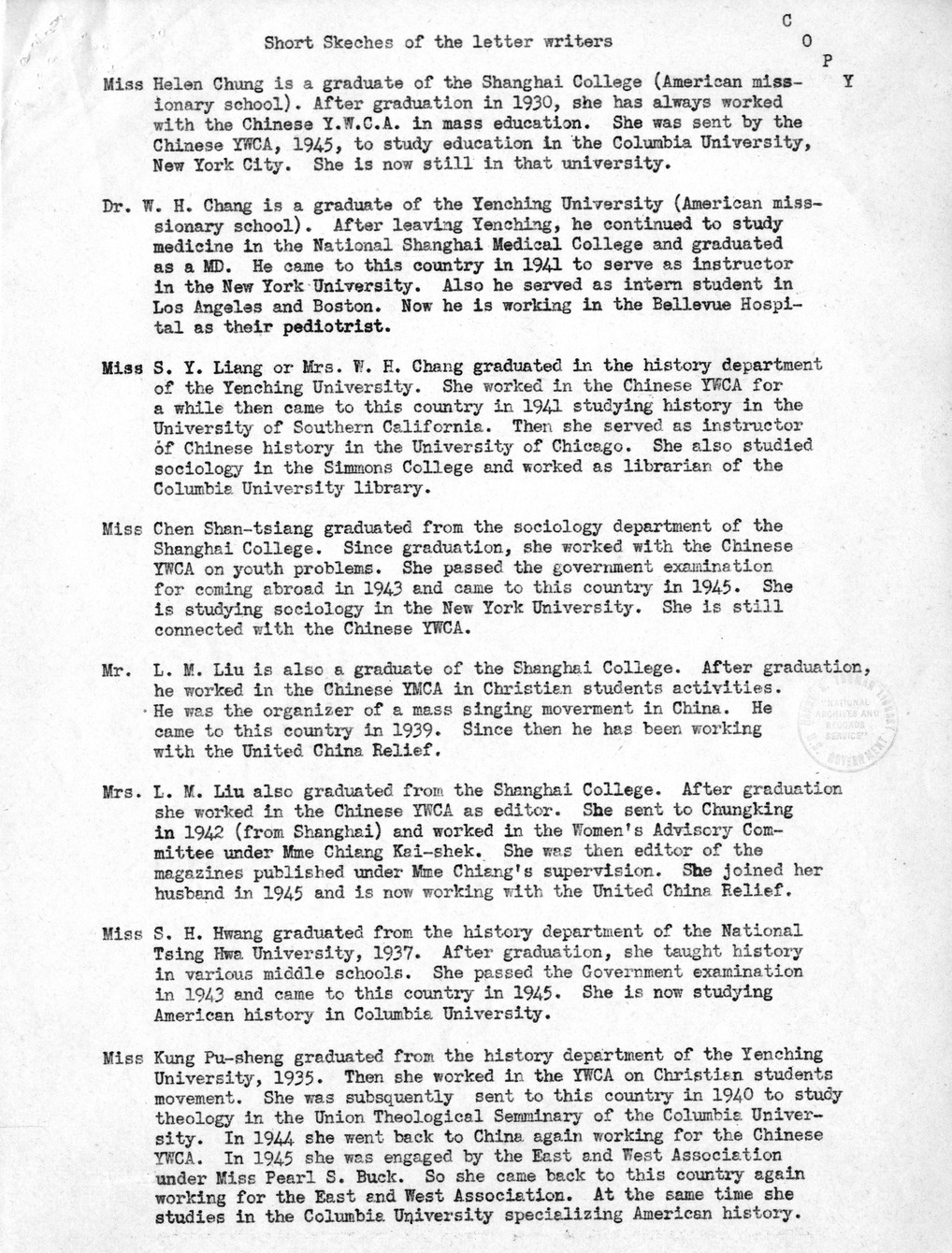 Memorandum from President Harry S. Truman to Secretary of Commerce Wallace with Attachments